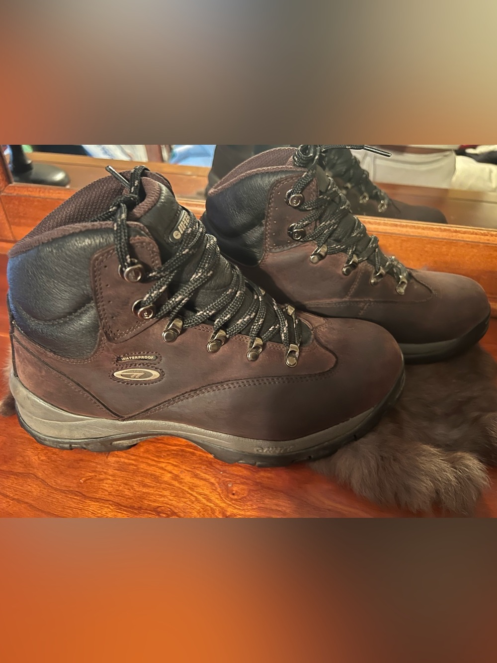HI-TEC  Altitude IV Waterproof Men’s Brown Leather Hiking Boots